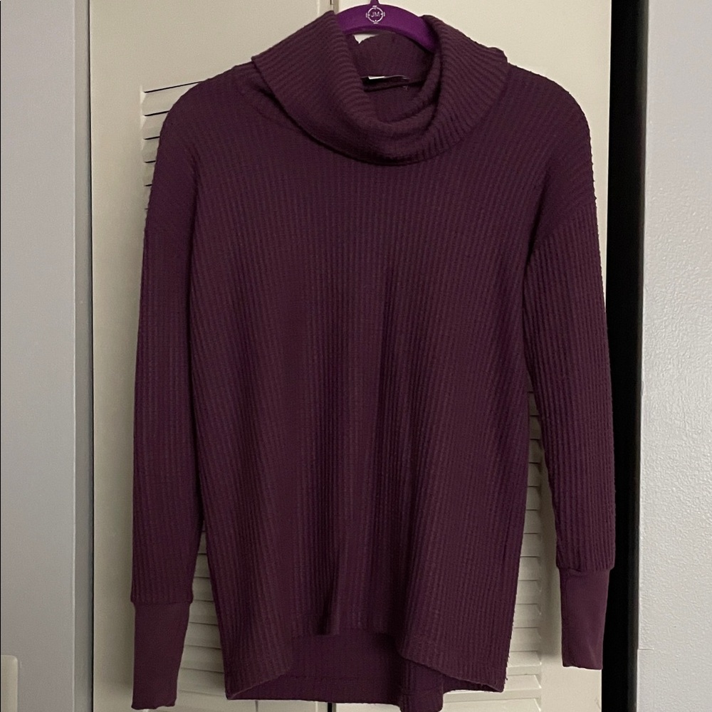 LOFT Rich Purple Cowl Neck Sweater size XSP.
